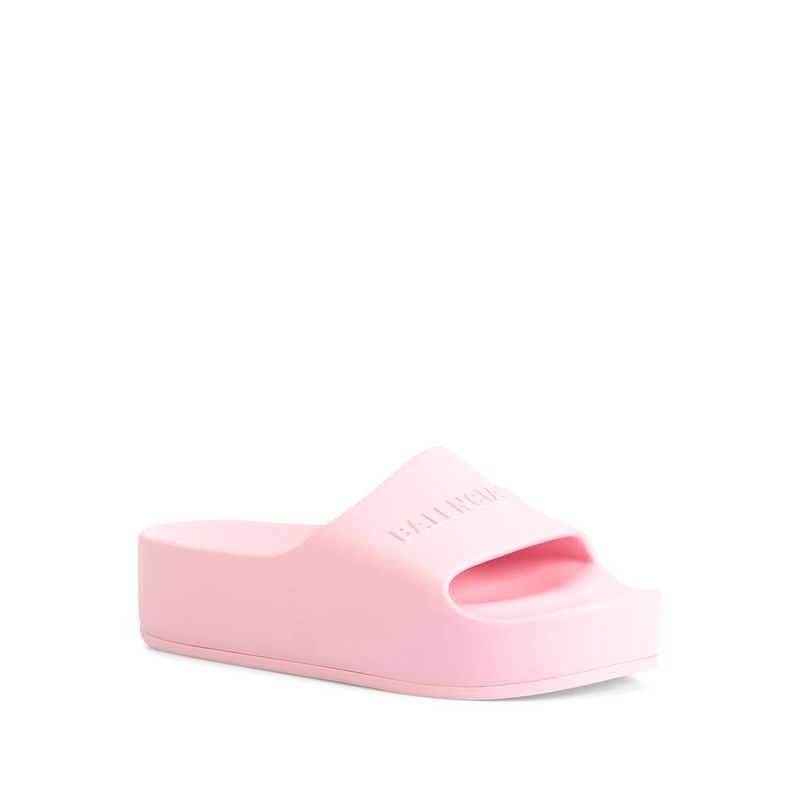 Balenciaga Pink Platform Slide Sandals